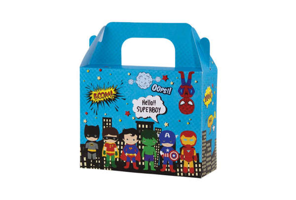 Χάρτινο κουτί  LUNCH BOX με θέμα superheroes